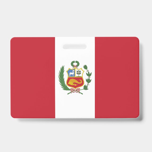 Tarjeta De Identificación Bandera de Perú (Anverso)