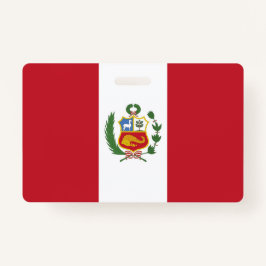Tarjeta De Identificación Bandera de Perú