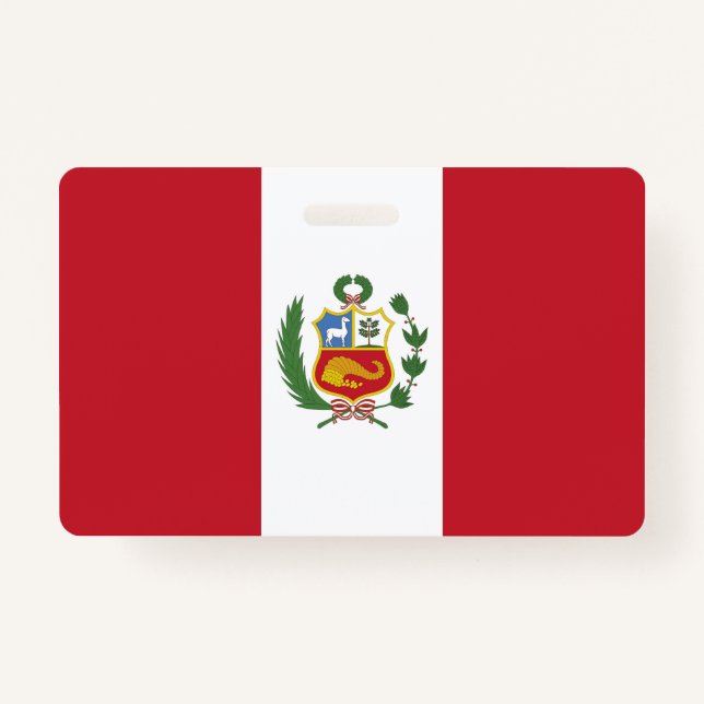 Tarjeta De Identificación Bandera de Perú (Anverso)