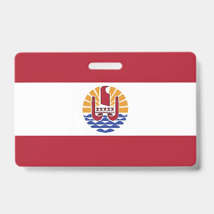 Tarjeta De Identificación bandera de Polinesia Francesa