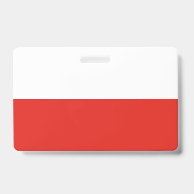 Tarjeta De Identificación Bandera de Polonia (Anverso)