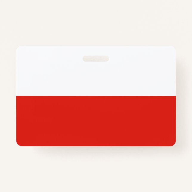 Tarjeta De Identificación Bandera de Polonia (Anverso)