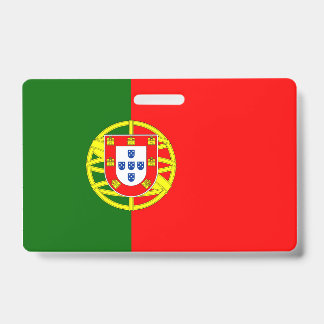 Tarjeta De Identificación Bandera de Portugal Insignia vertical