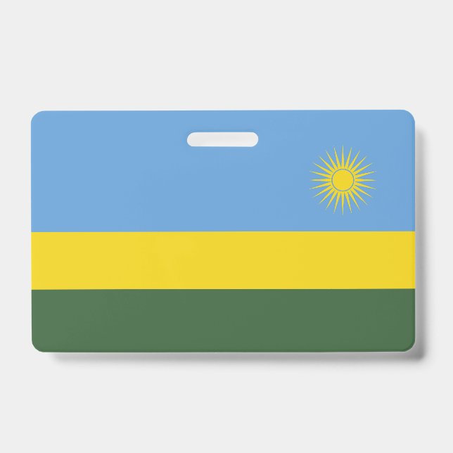 Tarjeta De Identificación bandera de Ruanda (Parte frontal)