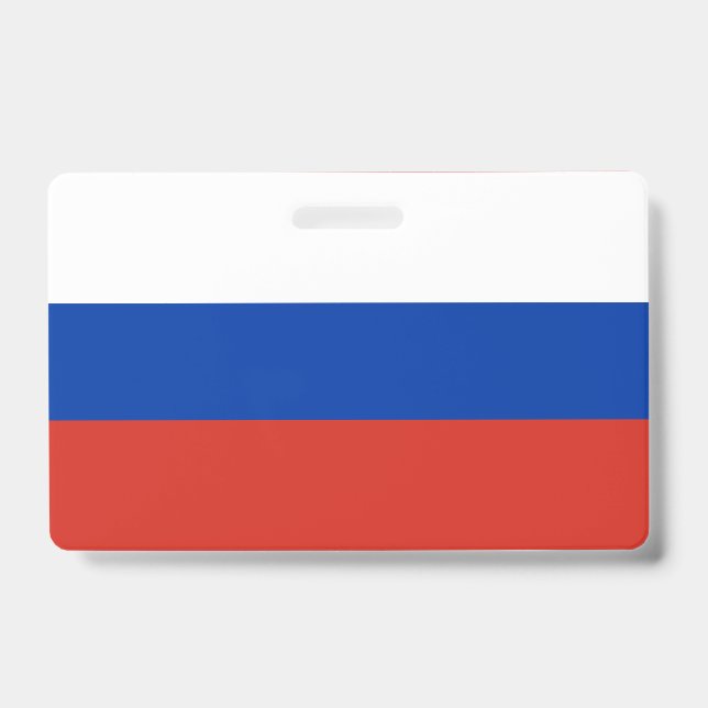 Tarjeta De Identificación Bandera de Rusia (Anverso)