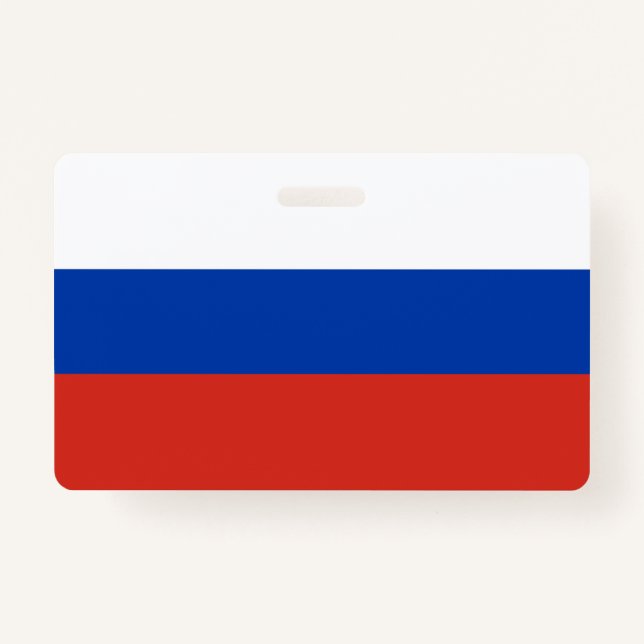 Tarjeta De Identificación Bandera de Rusia (Anverso)