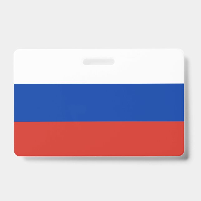 Tarjeta De Identificación Bandera de Rusia (Parte frontal)