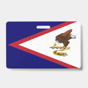 Tarjeta De Identificación bandera de Samoa Americana