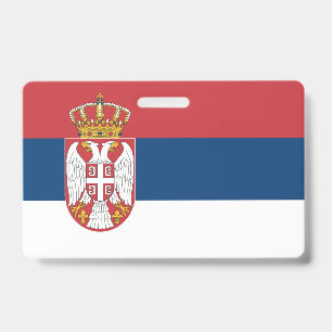 Tarjeta De Identificación Bandera de Serbia