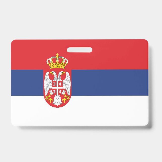 Tarjeta De Identificación Bandera de Serbia (Front)