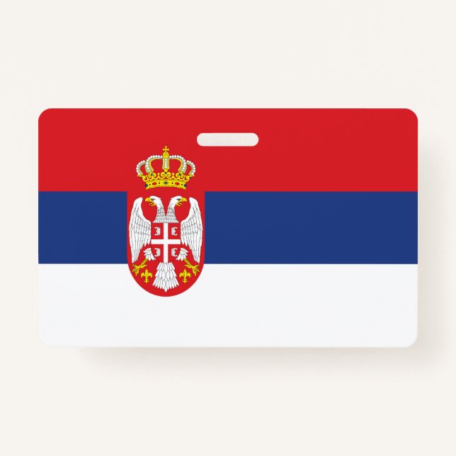 Tarjeta De Identificación Bandera de Serbia (Anverso)