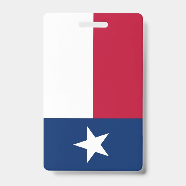 Tarjeta De Identificación Bandera de Texas (Parte frontal)