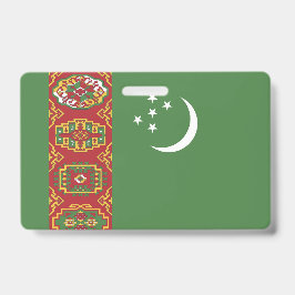 Tarjeta De Identificación Bandera de Turkmenistán