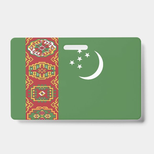Tarjeta De Identificación Bandera de Turkmenistán (Anverso)