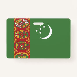 Tarjeta De Identificación Bandera de Turkmenistán