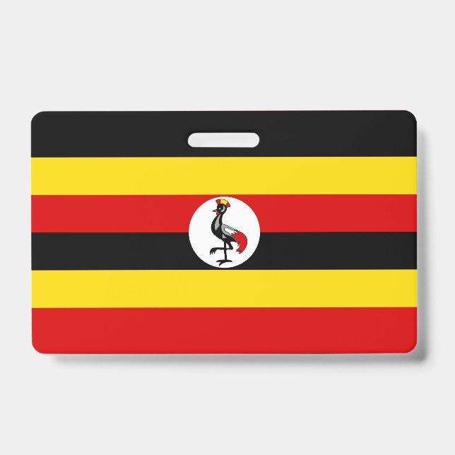 Tarjeta De Identificación bandera de Uganda (Parte frontal)