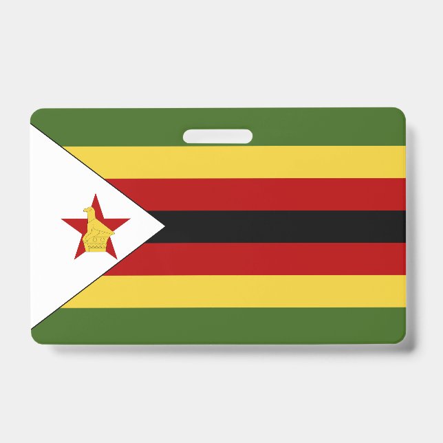 Tarjeta De Identificación Bandera de Zimbabue (Parte frontal)