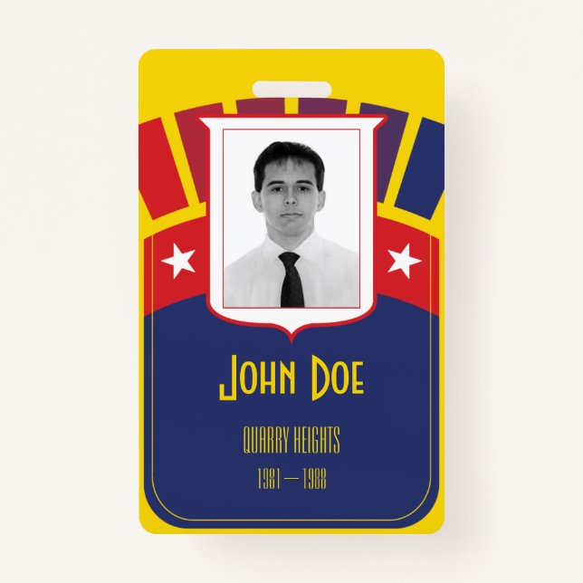 Tarjeta De Identificación Bandera de Zonia del Canal de Panamá (Anverso)