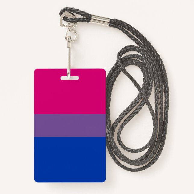 Tarjeta De Identificación Bandera del Orgullo Bisexual (Anverso son cordón)