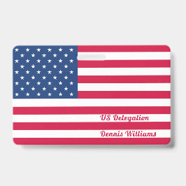 Tarjeta De Identificación Bandera estadounidense | Personalizado