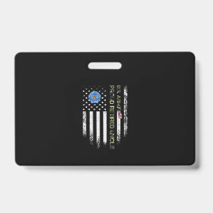 Tarjeta De Identificación Bandera estadounidense vintage USA veterano del ej