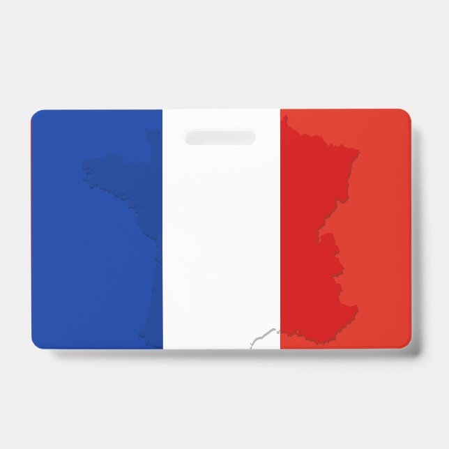 Tarjeta De Identificación Bandera francesa (Parte frontal)