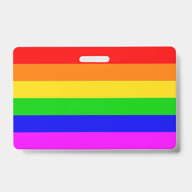 Tarjeta De Identificación Bandera Gay Transgénero Arcoíris (Parte frontal)