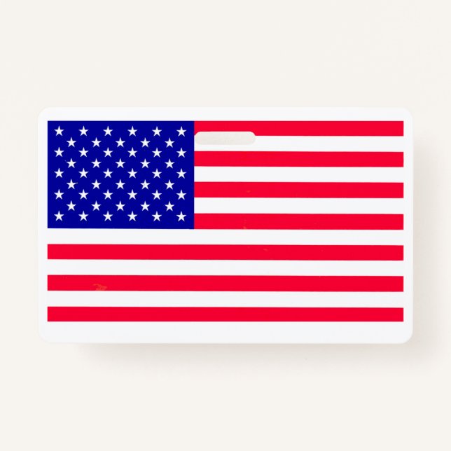 Tarjeta De Identificación Bandera horizontal de Estados Unidos (Anverso)