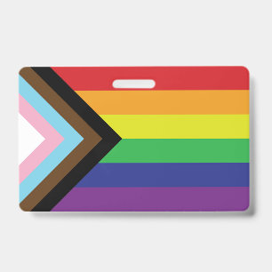 Tarjeta De Identificación Bandera LGBTQIA Progresista