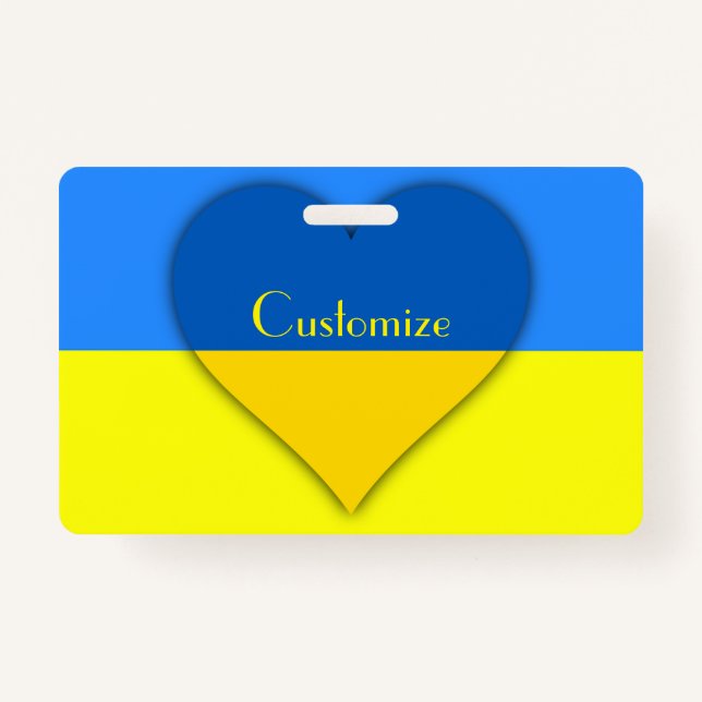 Tarjeta De Identificación Bandera ucraniana azul Thunder_Cove (Anverso)