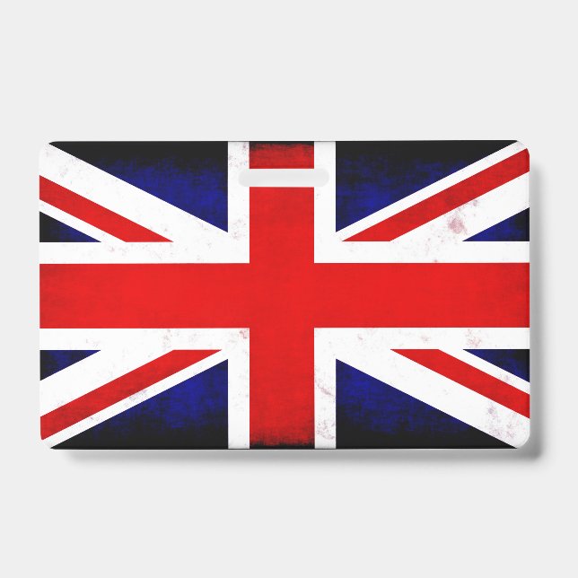 Tarjeta De Identificación Bandera Union Jack Británica (Parte frontal)