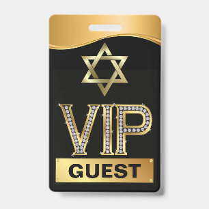 Tarjeta De Identificación Bar Mitzvah VIP Lanyard BADGE