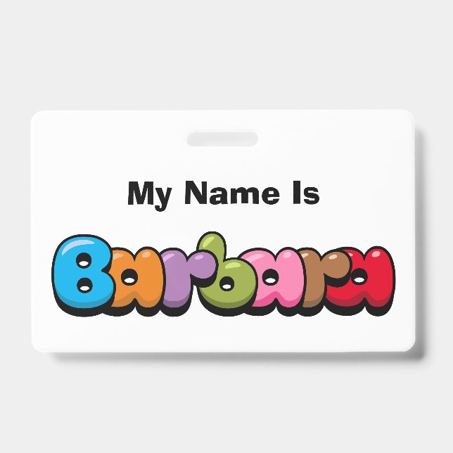Tarjeta De Identificación Bárbara (Parte frontal)