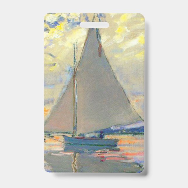 Tarjeta De Identificación Barca de vela de Monet en Le Petit-Gennevilliers (Parte frontal)