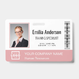 Tarjeta De Identificación Barra de código de logo empresarial personalizado 