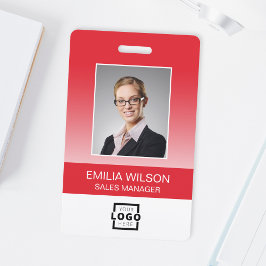 Tarjeta De Identificación Barra de código de logotipo de empresa personaliza