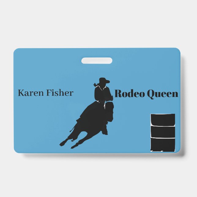Tarjeta De Identificación Barrel Racer (Parte frontal)
