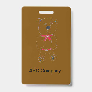 Tarjeta De Identificación Barry me gustaría Insignia