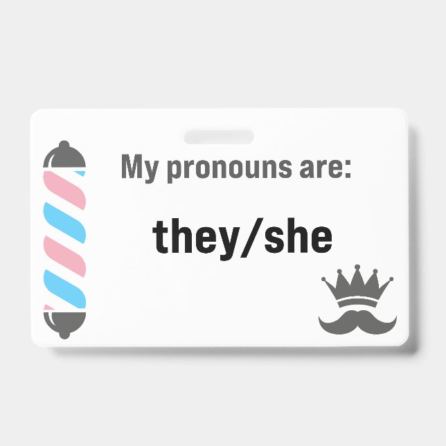 Tarjeta De Identificación BBS Pronouna/She (Anverso)