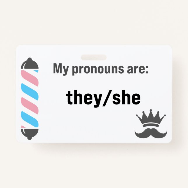 Tarjeta De Identificación BBS Pronouna/She (Anverso)