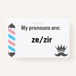 Tarjeta De Identificación BBS Pronouns Zi/Zir