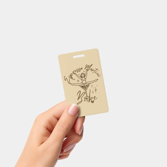 Tarjeta De Identificación Bebé de Martini de Espresso (Portátil / de mano)