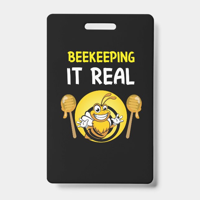 Tarjeta De Identificación Beekeeper Art BeeKeeping It Real (Parte frontal)