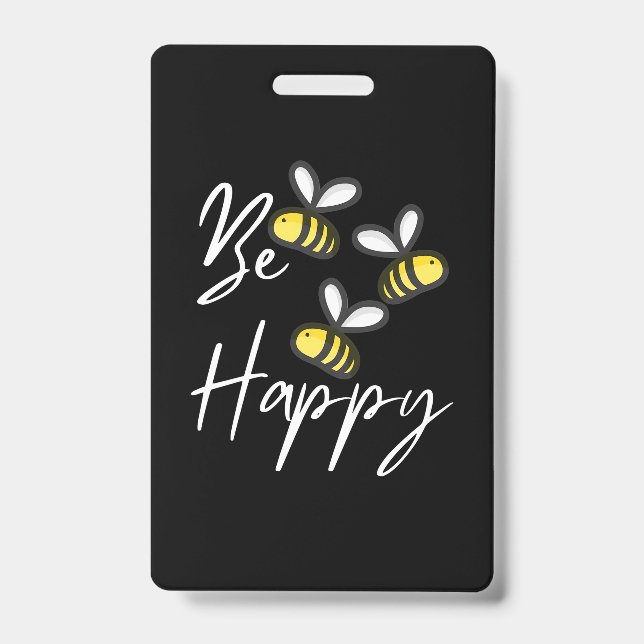Tarjeta De Identificación Beekeeper Gift | Beekeeper be Happy (Parte frontal)