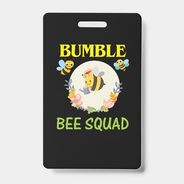 Tarjeta De Identificación Beekeeper Gift | Escuadrón Bumble Bee (Parte frontal)