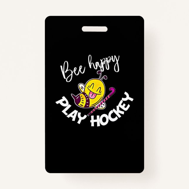 Tarjeta De Identificación Beekeeper Gift | Hockey de Bee Happy Play (Anverso)