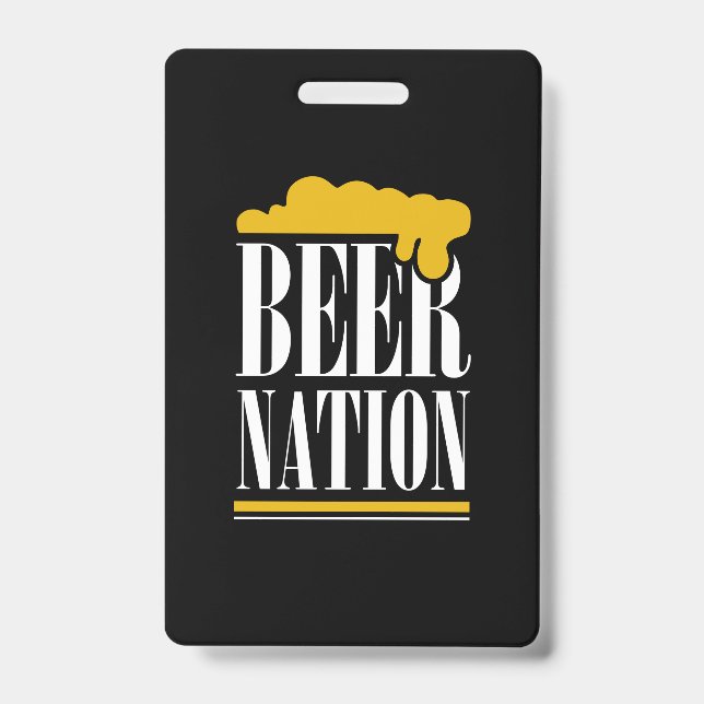 Tarjeta De Identificación Beer Nation (Parte frontal)