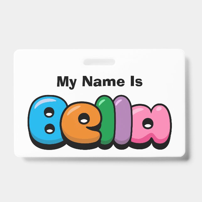 Tarjeta De Identificación Bella (Parte frontal)
