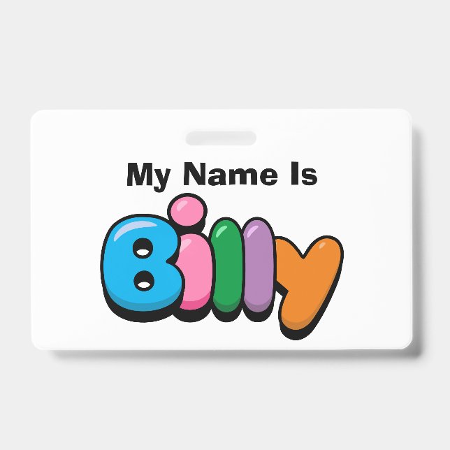 Tarjeta De Identificación Billy (Parte frontal)