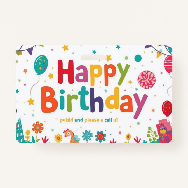Tarjeta De Identificación Birthday card (Anverso)
